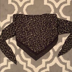 Hollister Black and green bandanna crop top